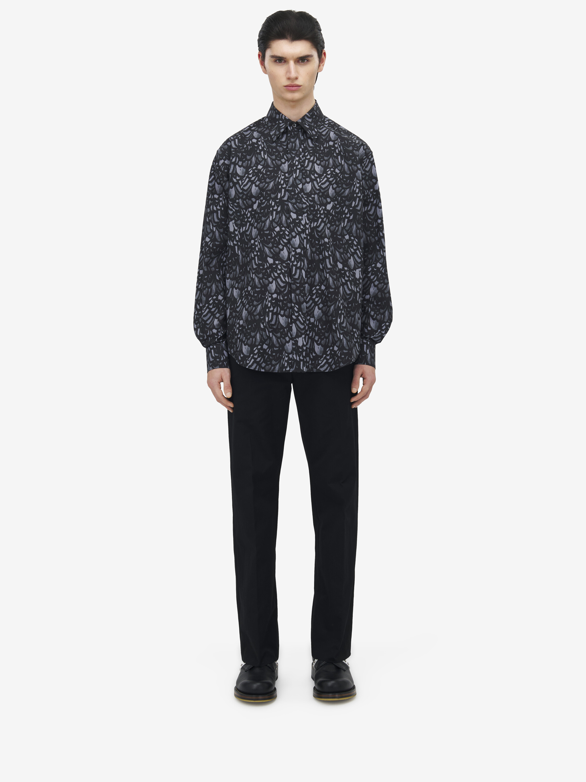 Feather Print Relaxed Shirt