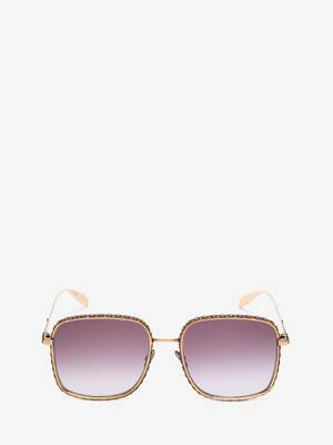 Jewelled Square Sunglasses