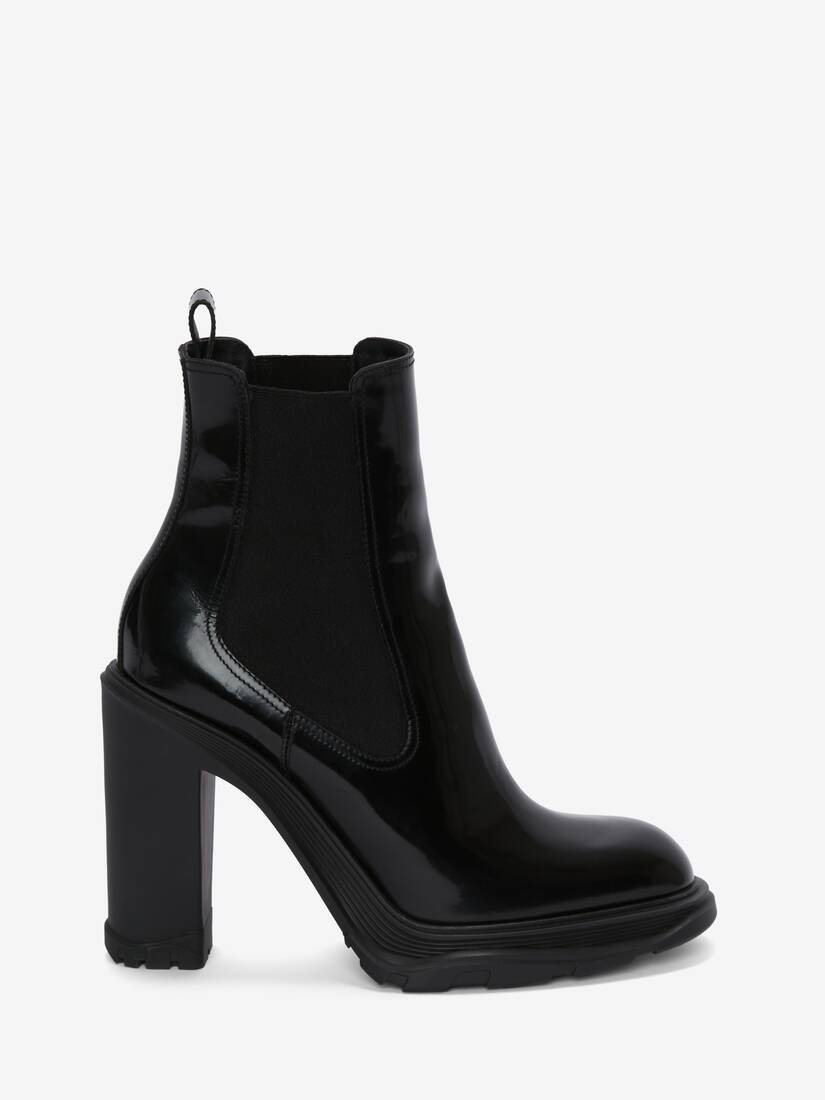 Heeled Chelsea Boot in Black | Alexander McQueen US