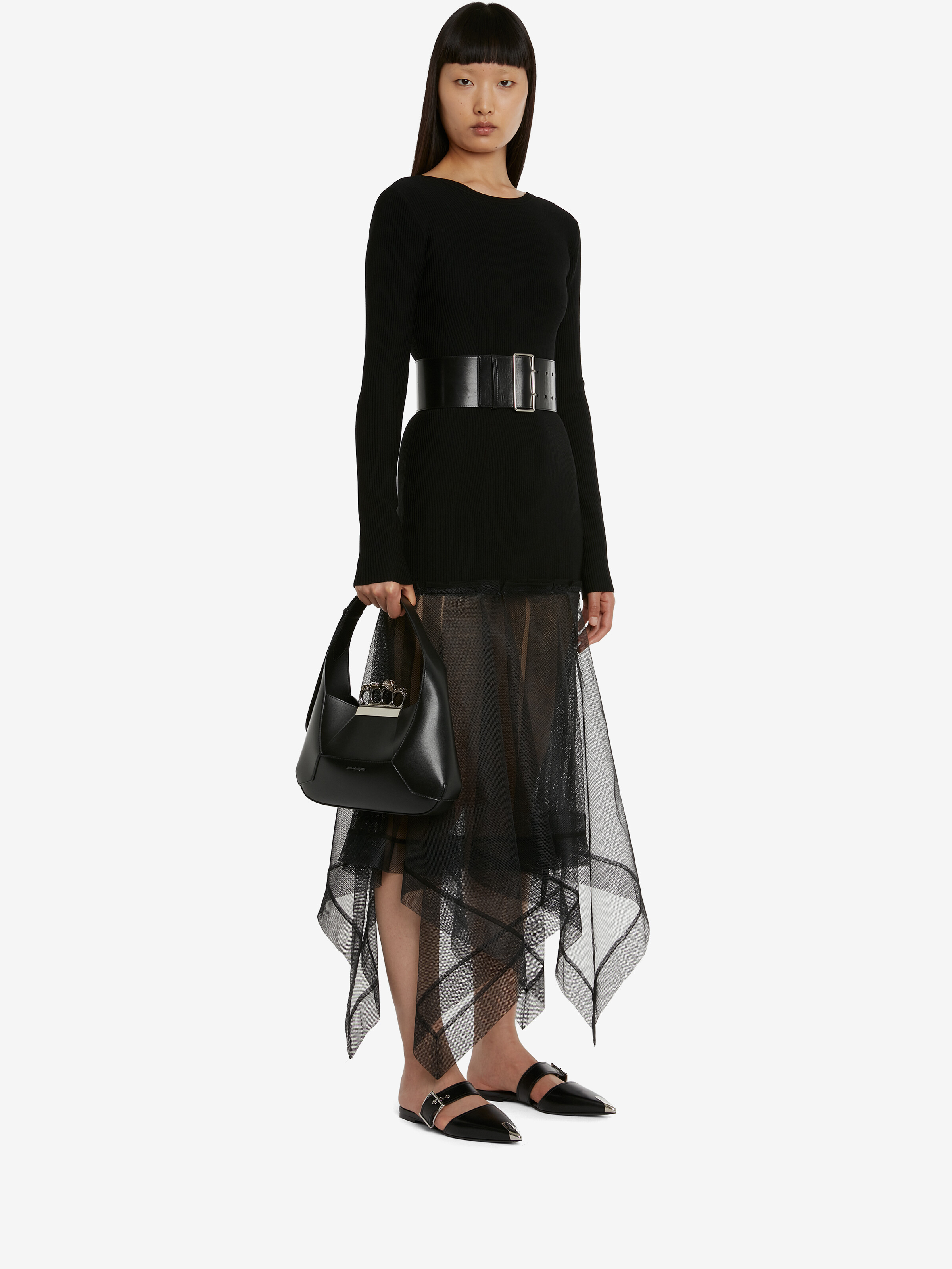 Rückenfreies Strickkleid