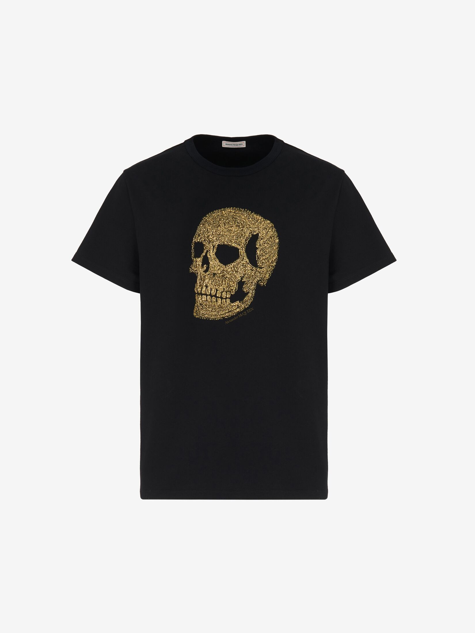 Skull T-shirt in Black/ Gold | Alexander McQueen US