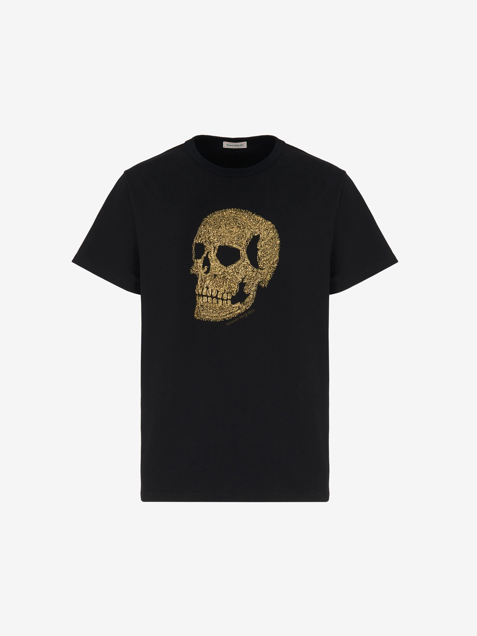 Obscured Skull T-shirt in White/Red/Black | Alexander McQueen US