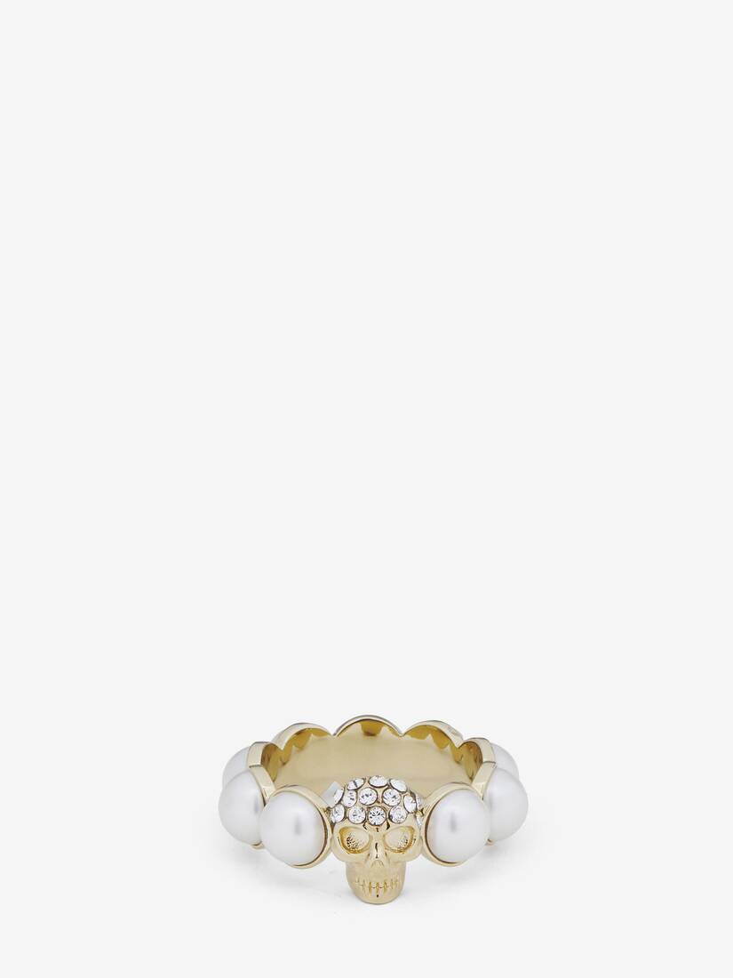 Skull and Pearl Ring