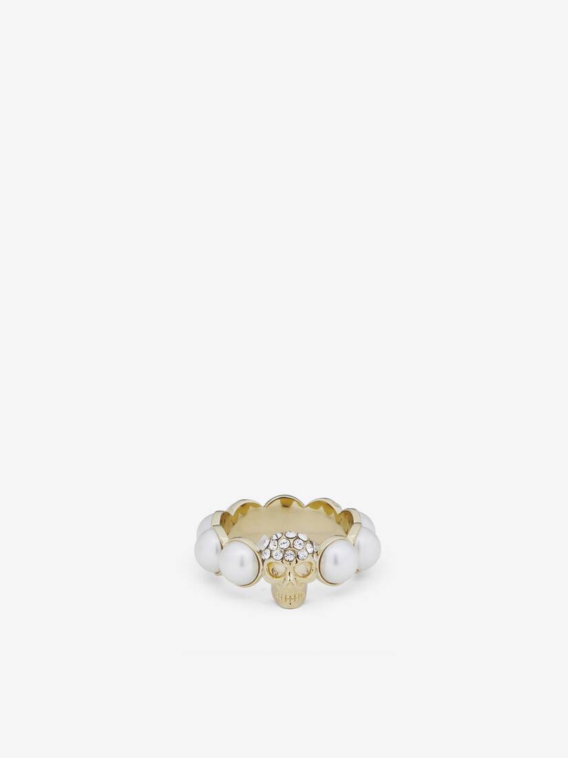 Bague Skull et perle