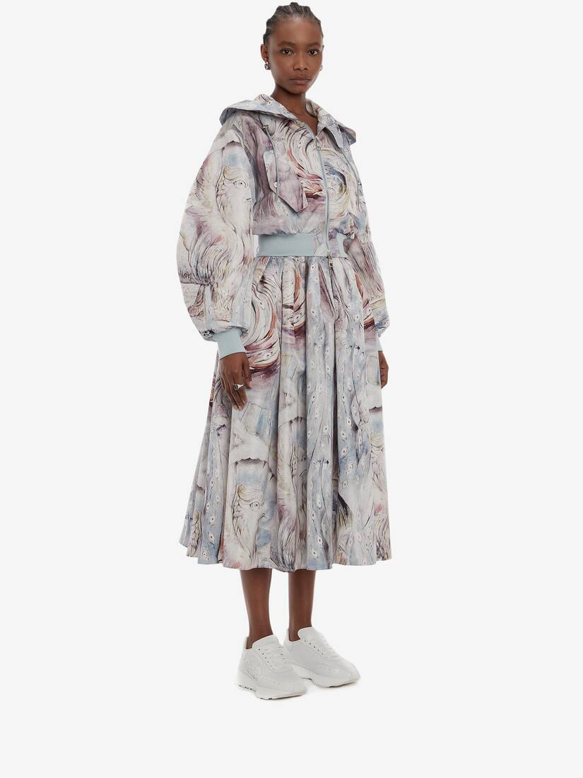 William Blake Dante Print Hooded Bomber