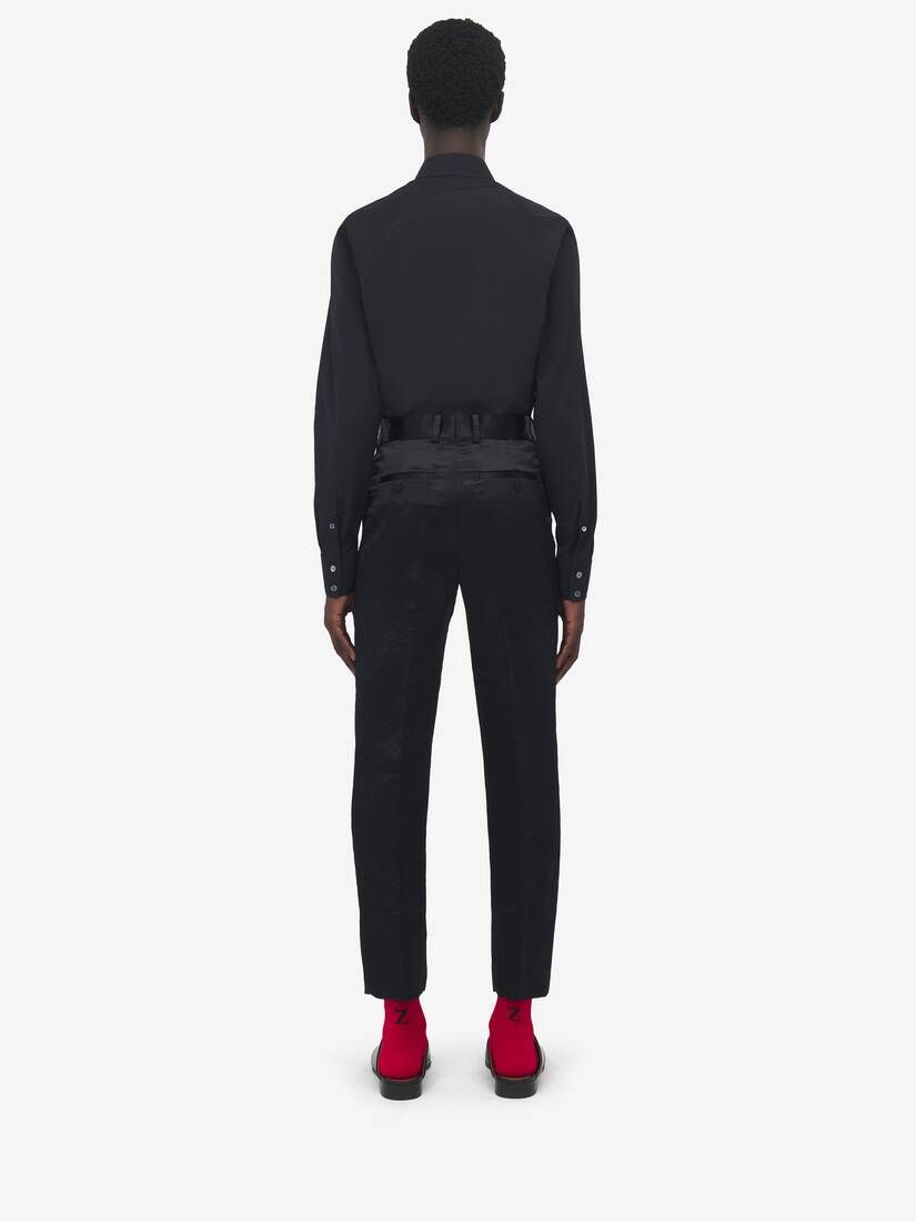 Hammered Satin Cigarette Trousers