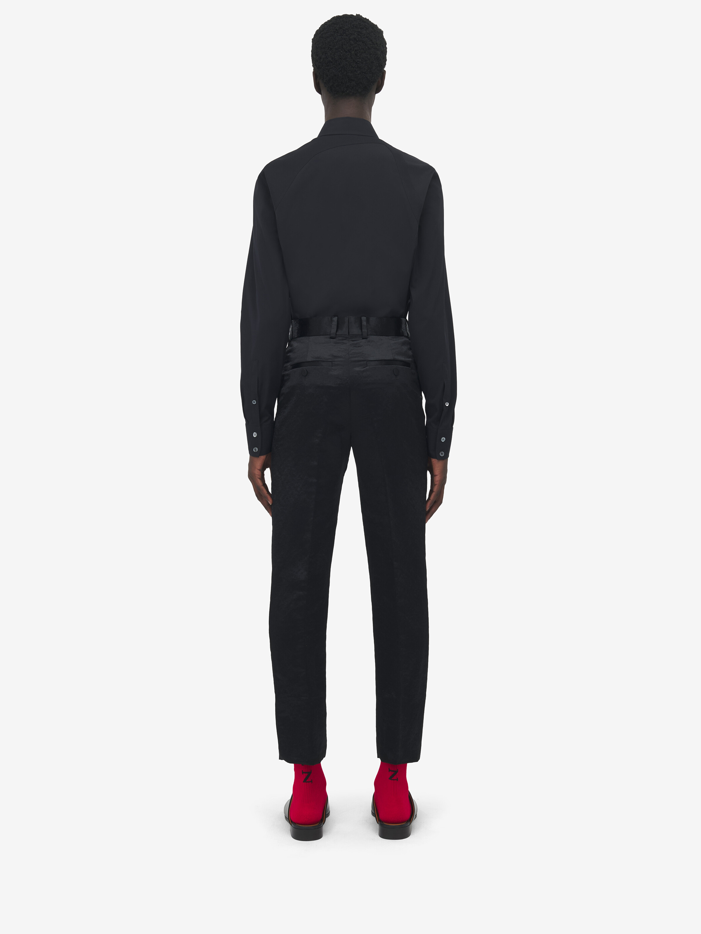 Hammered Satin Cigarette Trousers