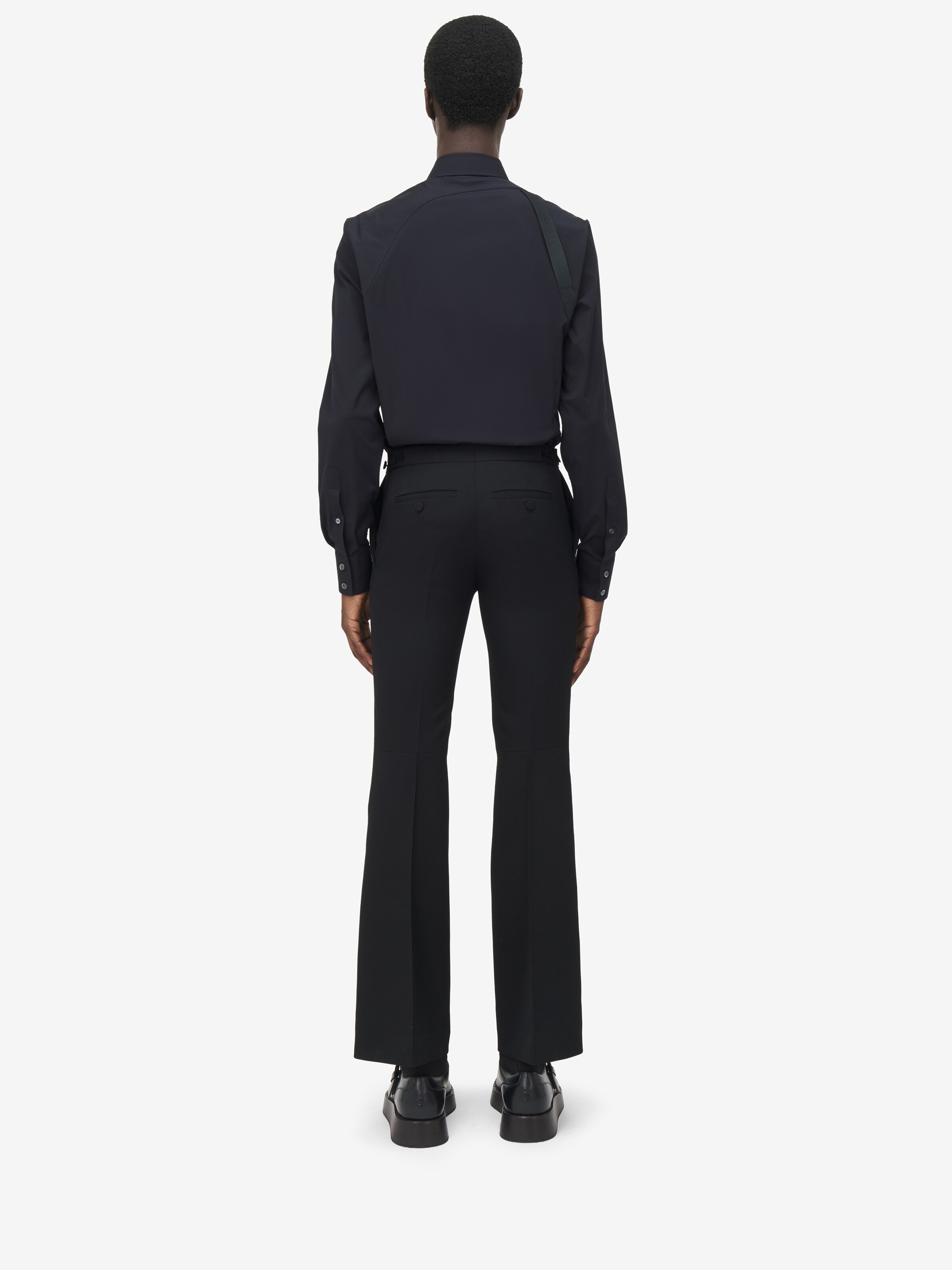 Men's Harness Shirt in Black in 97% Cotton, 3% Elastan | Alexander McQueen - image 4