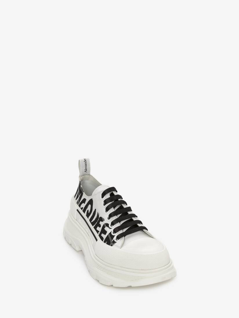 McQueen Graffiti Tread Slick Boot in Optic White