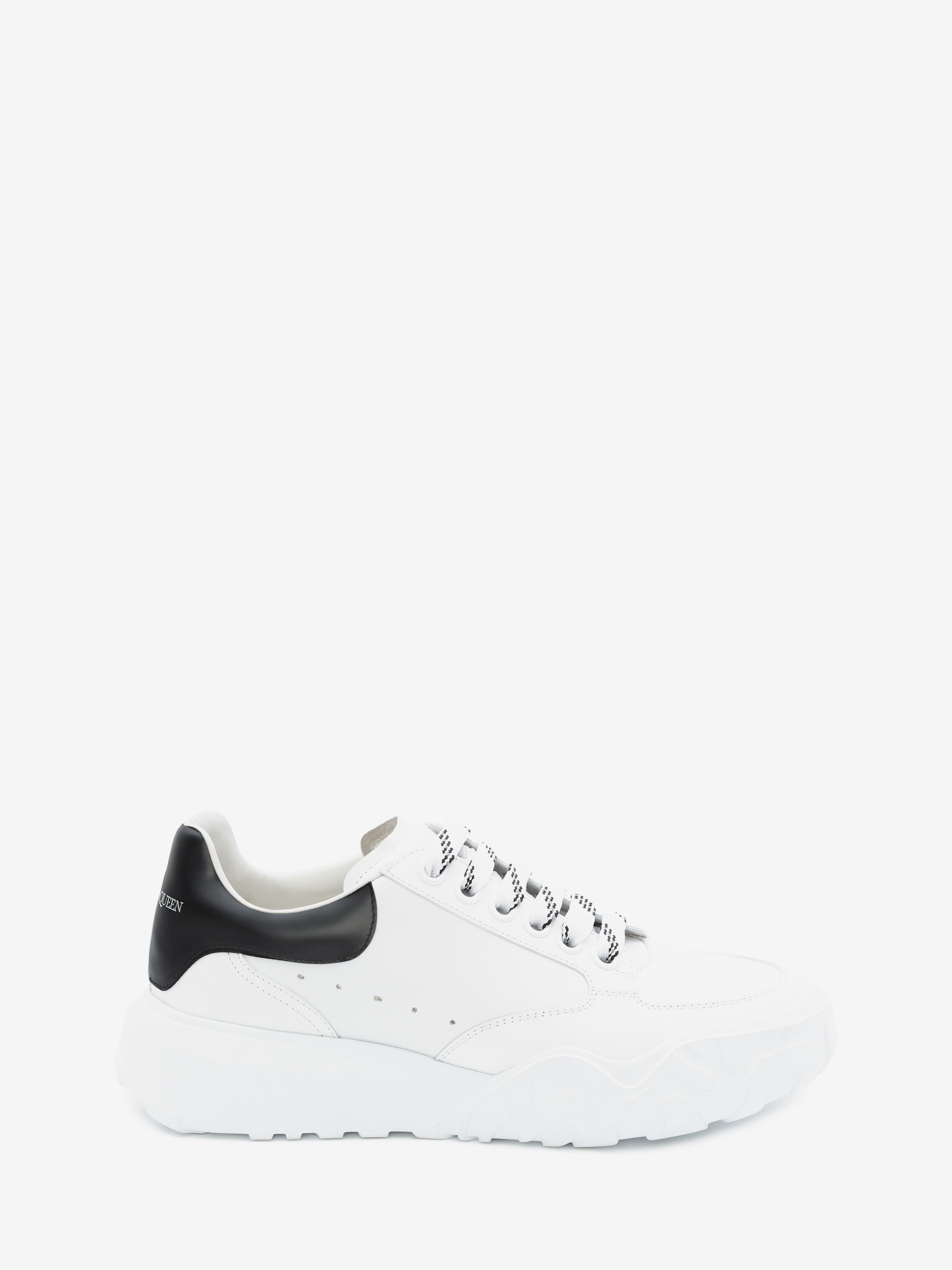 Alexander Mcqueen Outlet: New Court leather sneakers - White  Alexander Mcqueen  sneakers 634619WIA99 online at