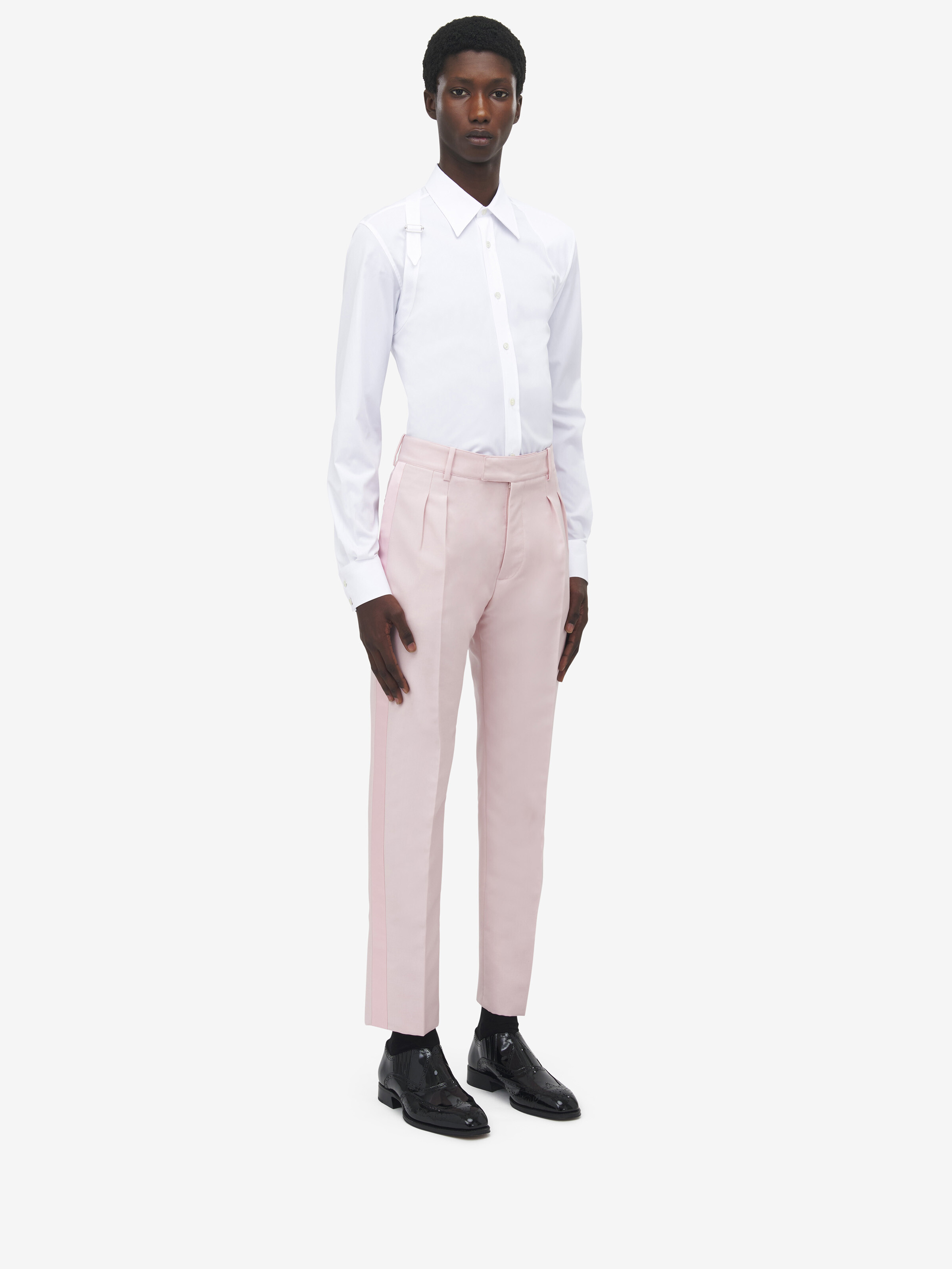 Pleat Detail Tuxedo Trousers